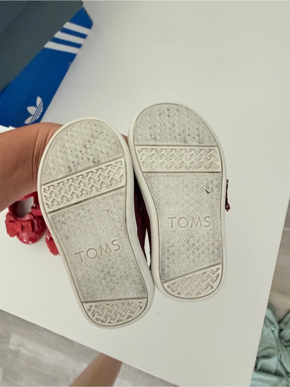 TOMS Kids Burgundy Slip-On Canvas Shoe